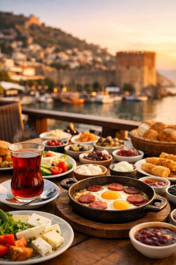 Alanya Limanı’nda otantik Türk misafirperverliği ve yemek deneyimi.