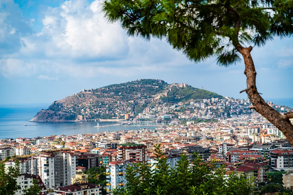 Alanya and its castle peninsula · wider city panorama, not a specific Büyükhasbahçe address