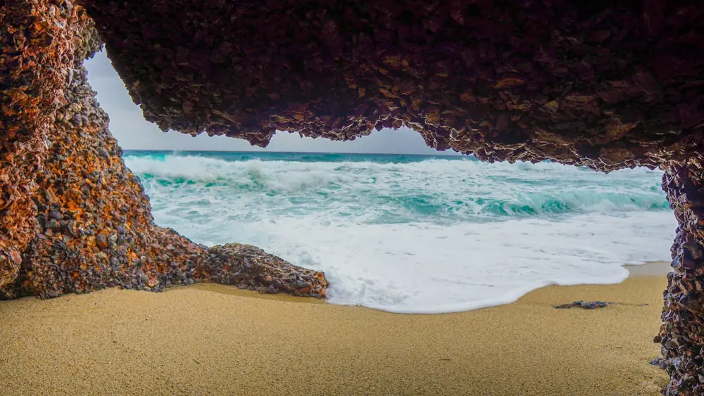 A rocky cove at Kleopatra Beach, Alanya · published 2021