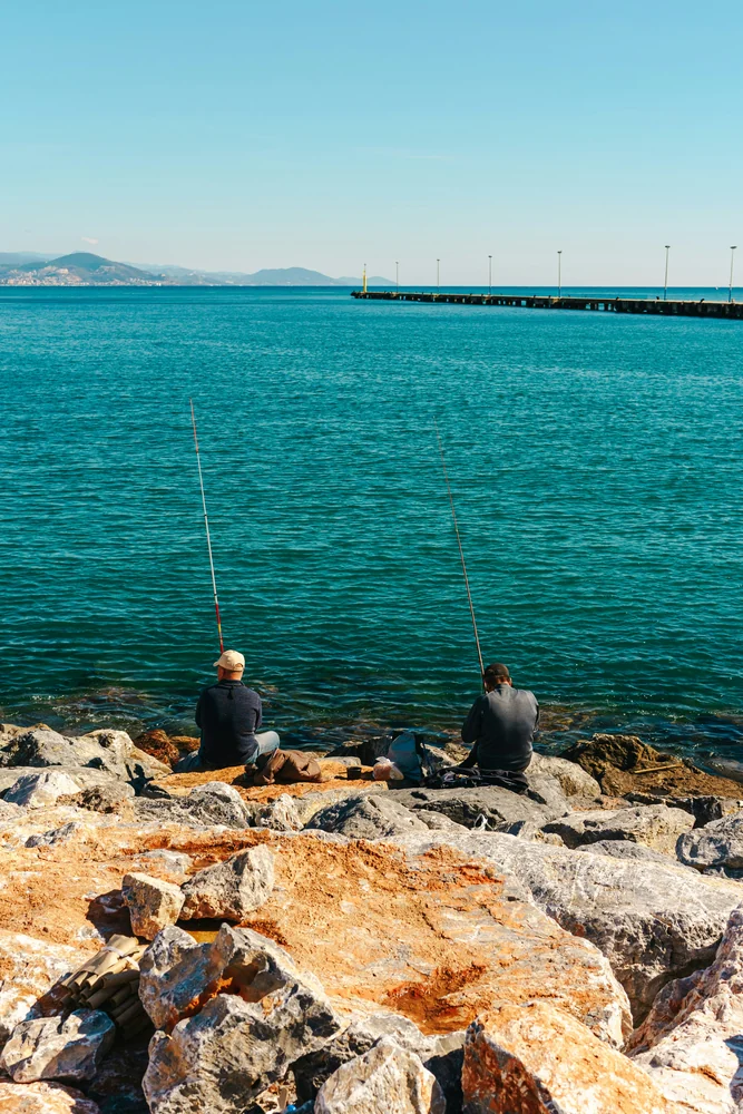 Fishing beside Alanya harbour · a separate city outing