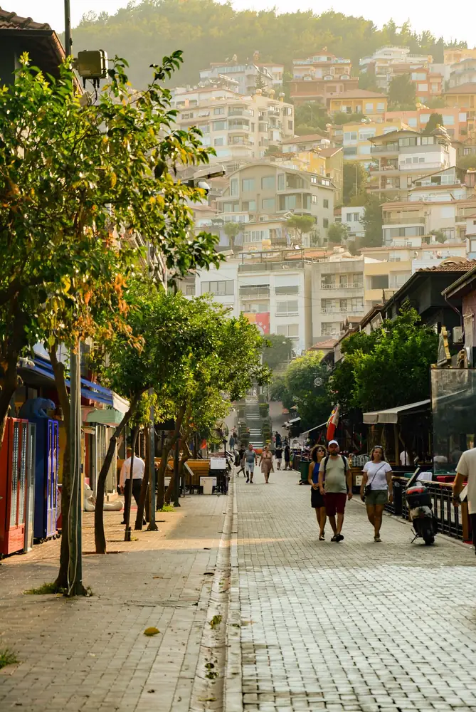 People and local streets in Alanya