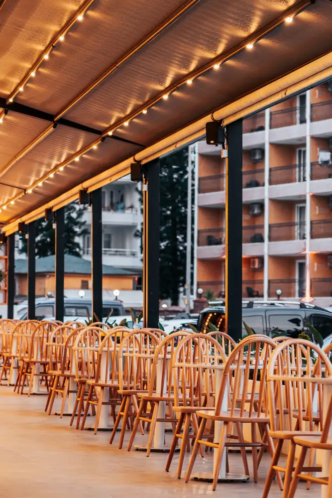 A café terrace in Alanya · wider city context for an evening out