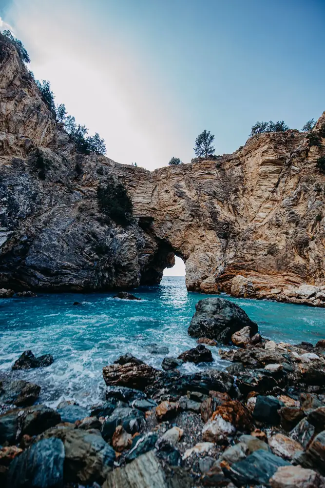 Delik Deniz and Kral Cove in Gazipaşa, a separate district east of Alanya